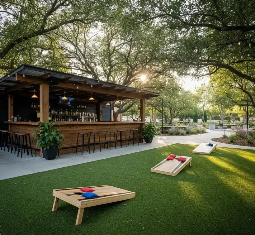 commercial artificial turf installation