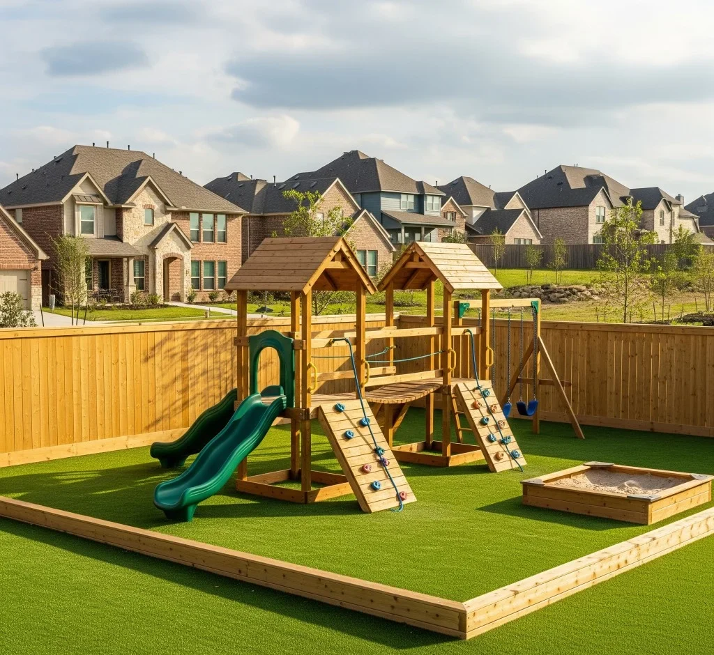 Playground turf installation