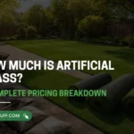rtificial grass rolls with green turf installation, showcasing the pricing breakdown.