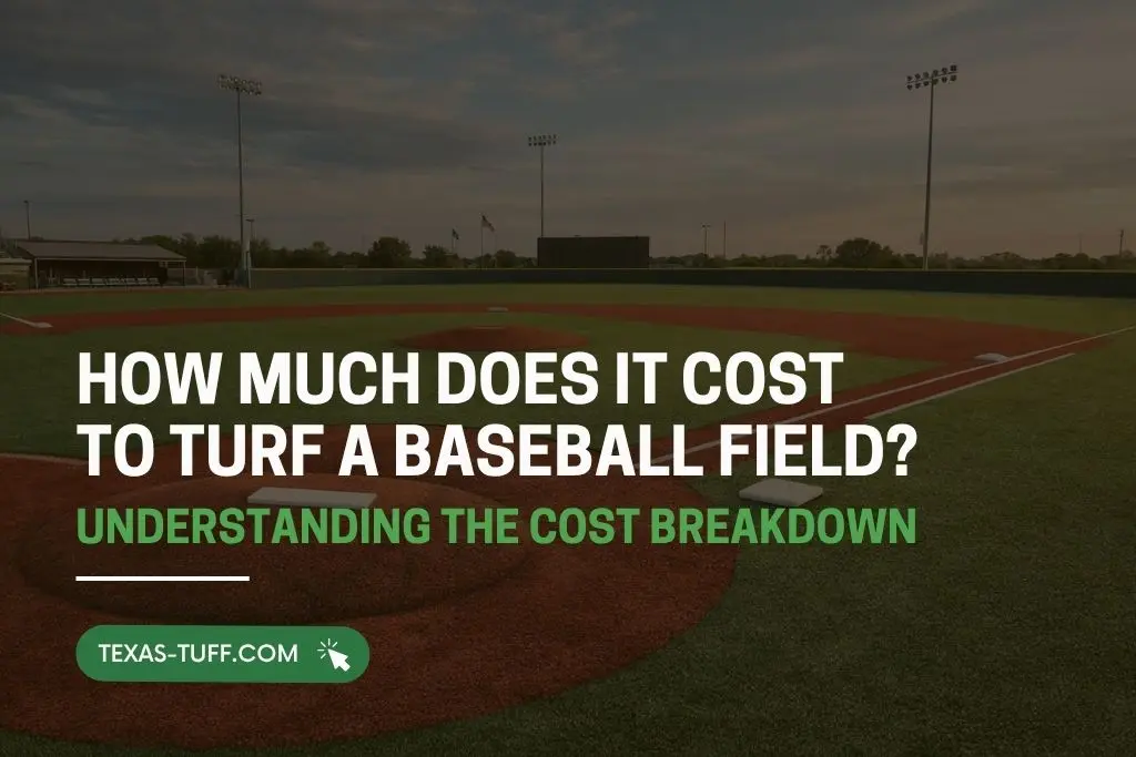 Artificial turf installation on baseball field.