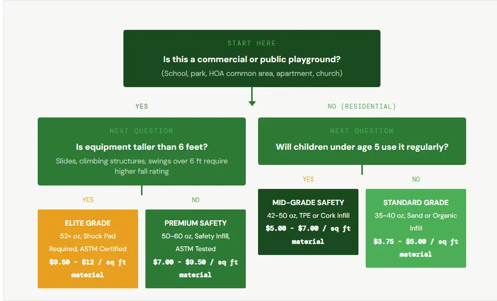 How to Choose the Right Turf Grade for Your Playground