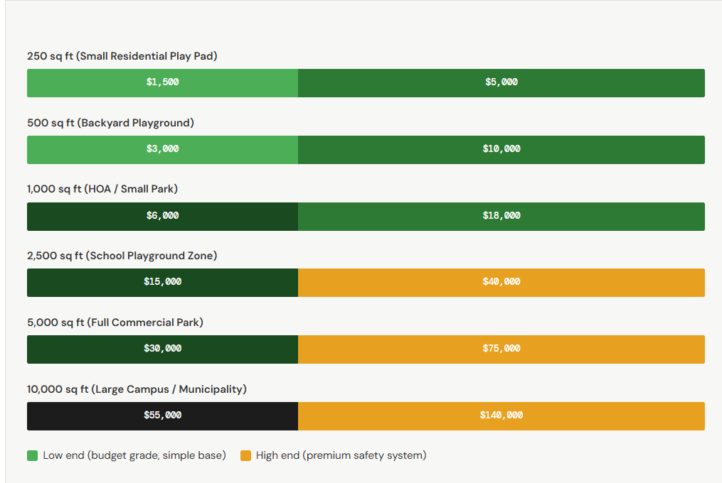 Playground Turf Cost by Project Size