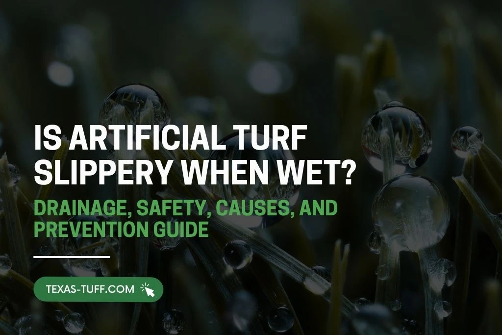 is artificial turf slippery when wet