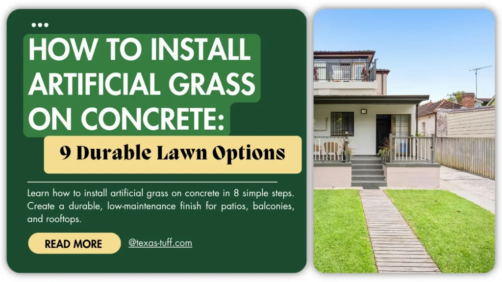 How to Install Artificial Grass on Concrete