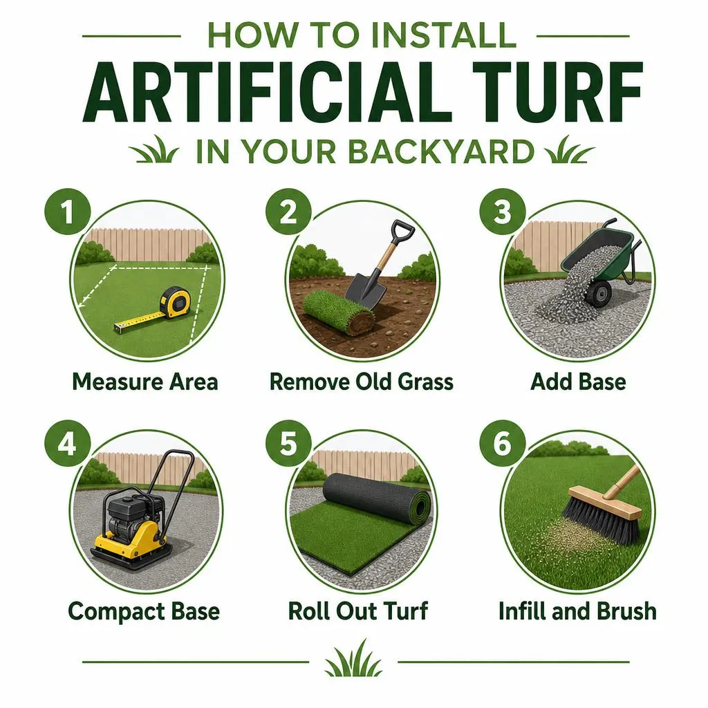 how to install turf in your backyard