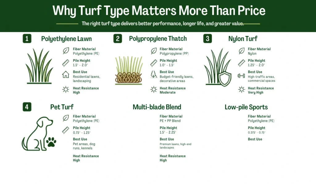 why turf type matters more than price comparison chart