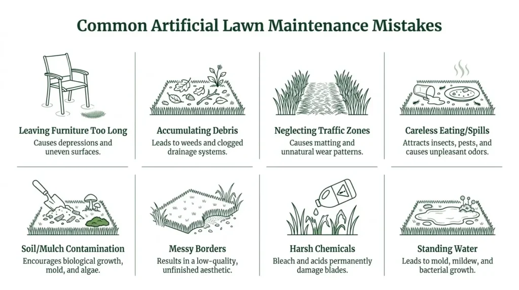 How To Maintain An Artificial Lawn: A Homeowner’s Guide 2 common artificial lawn maintenance mistakes