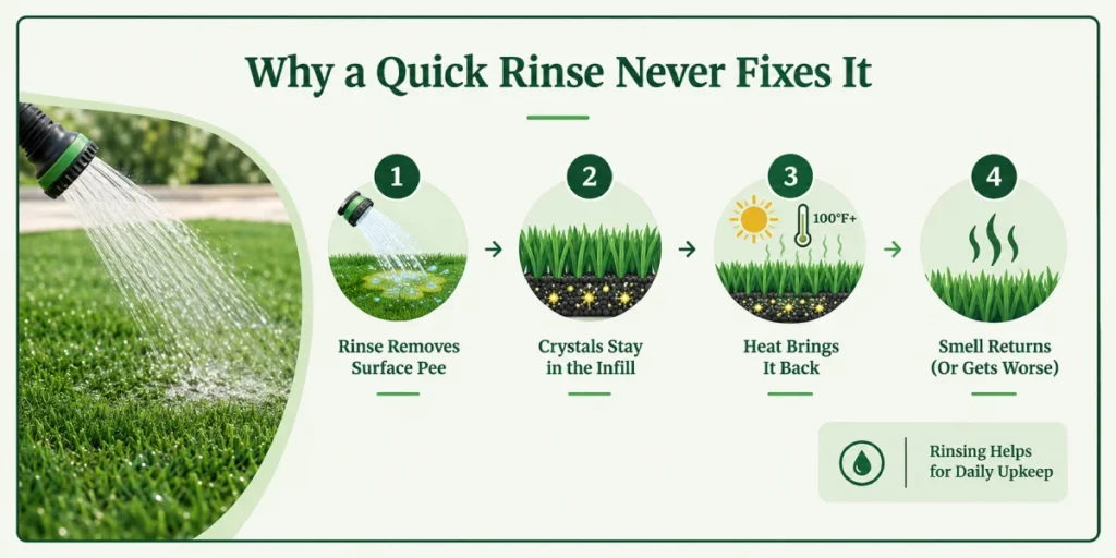 how to clean turf from dog pee smell