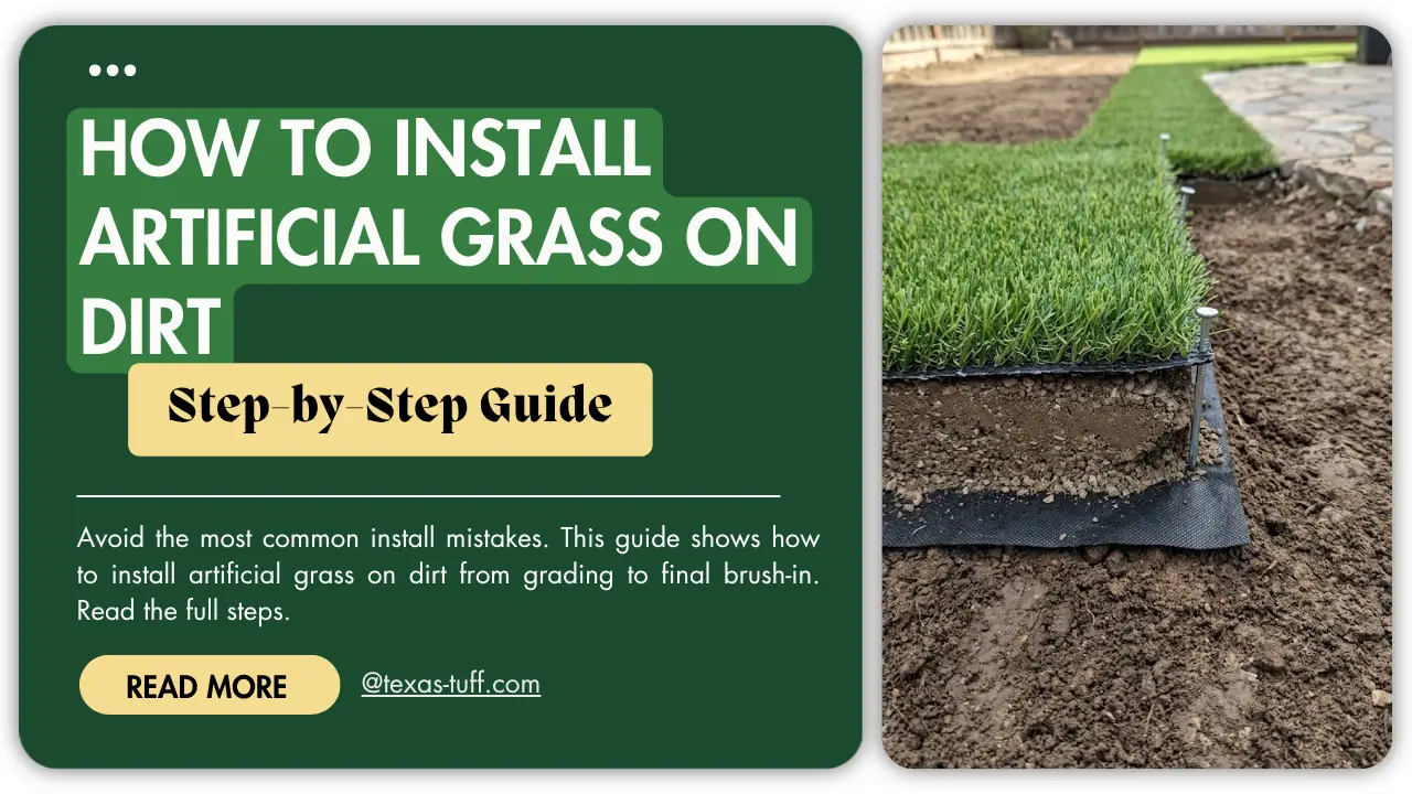 how to install artificial grass on dirt