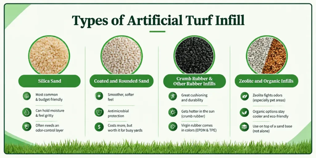 Artificial Turf Infill: What It Is, Which Type To Use, And How Much You Need 1 infill for synthetic grass