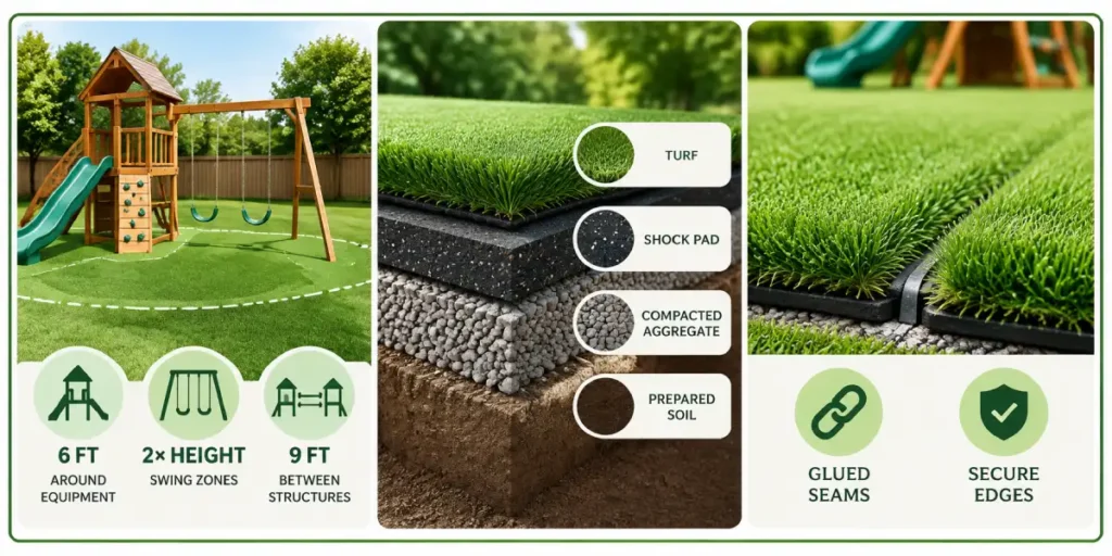 synthetic grass for playground